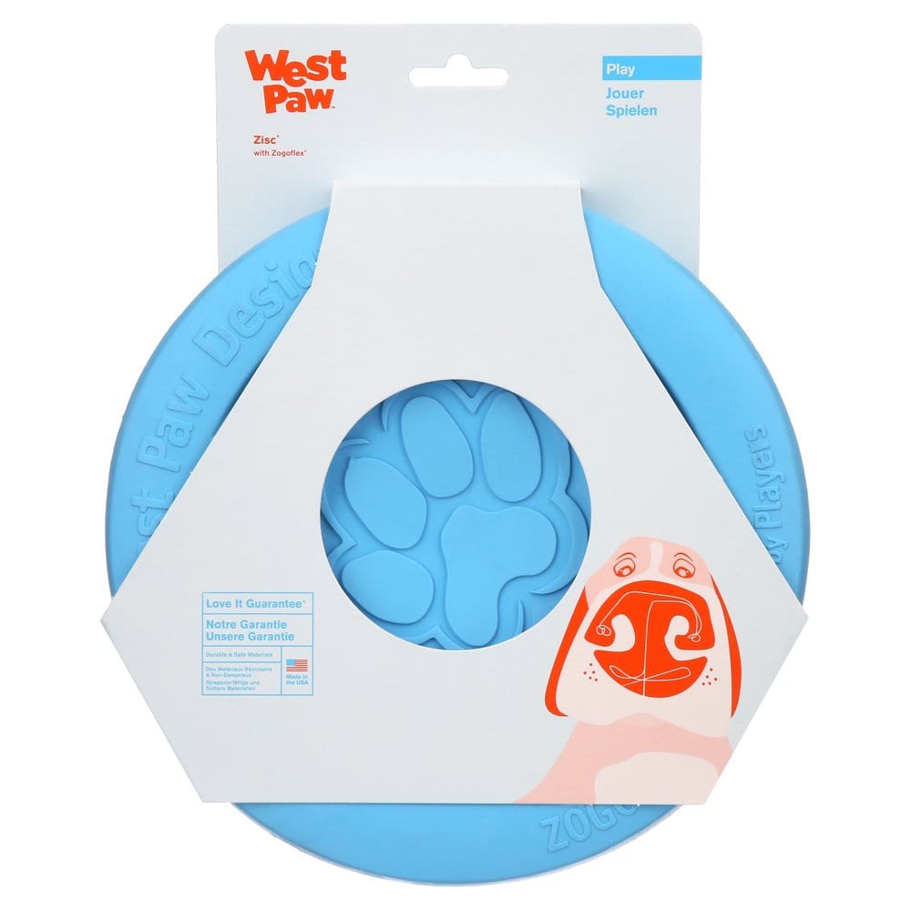 West Paw Zogoflex Zisc Large 8.5" Dog Toy Aqua Animals & Pet Supplies > Pet Supplies > Dog Supplies > Dog Toys West Paw   