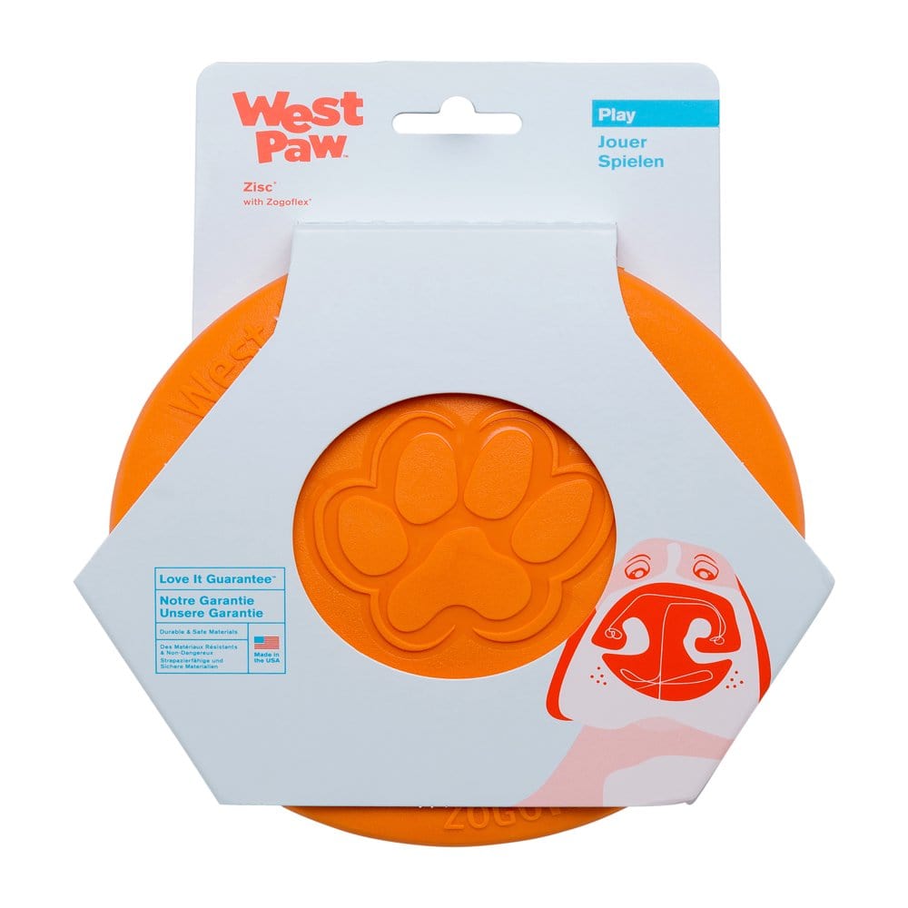 West Paw Zogoflex Zisc Large 8.5" Dog Toy Aqua Animals & Pet Supplies > Pet Supplies > Dog Supplies > Dog Toys West Paw S Tangerine 