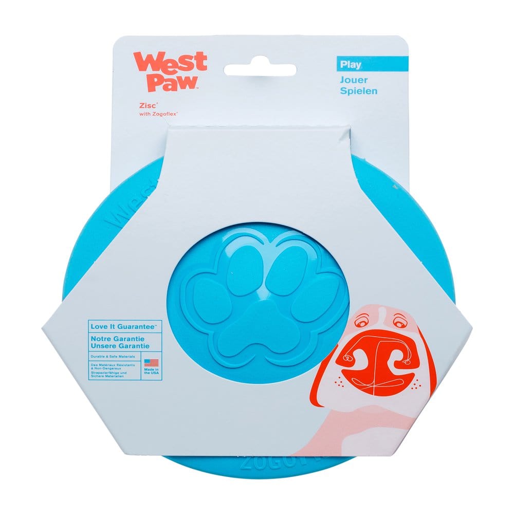 West Paw Zogoflex Zisc Large 8.5" Dog Toy Aqua Animals & Pet Supplies > Pet Supplies > Dog Supplies > Dog Toys West Paw S Aqua 