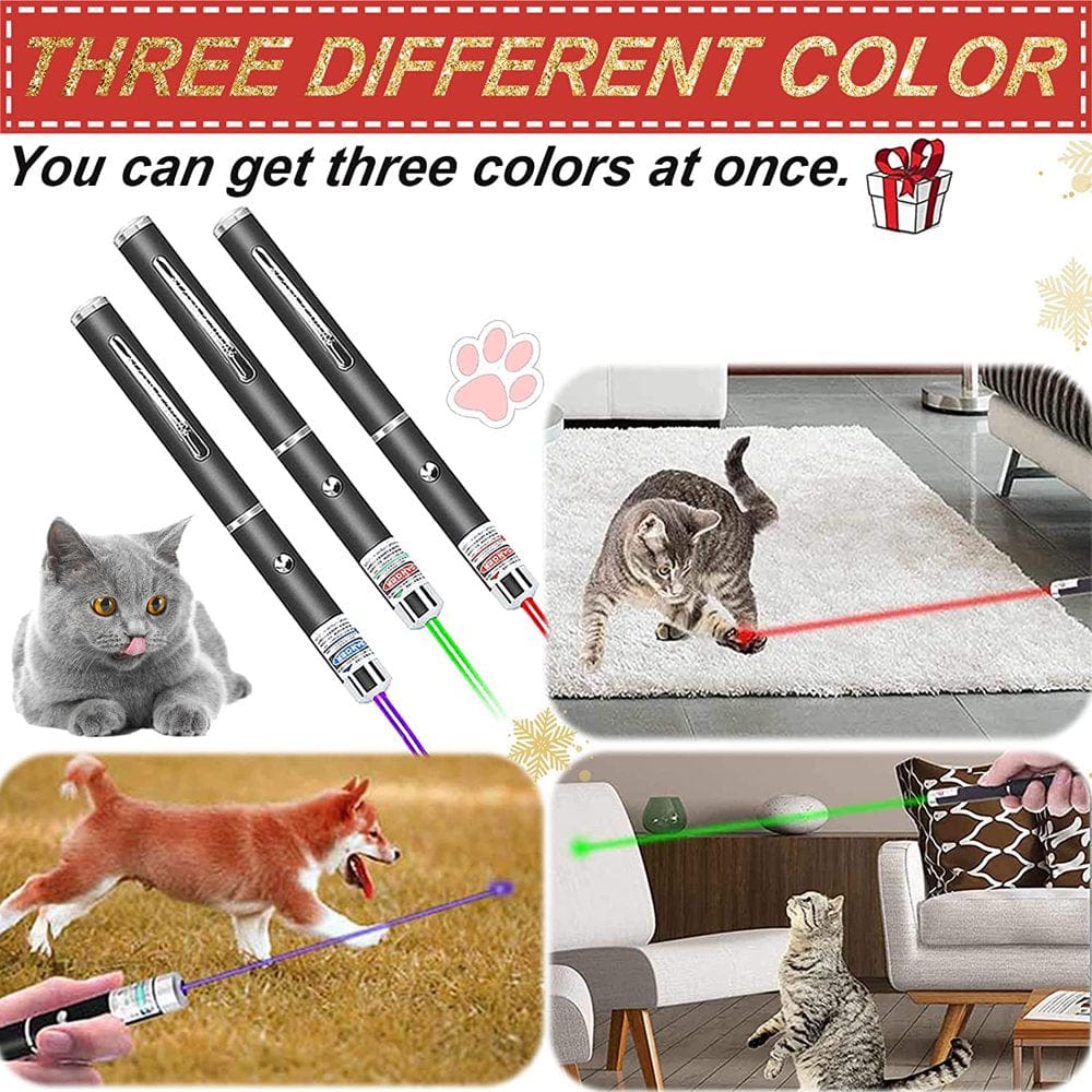 WEWE Laser Pointer, Cat Laser Toys, Cat Toys, 3 Packs, 900Mile Strong Pointer Pen, Multi Purpose, (Red, Green, Purple) Animals & Pet Supplies > Pet Supplies > Cat Supplies > Cat Toys 601480514900   