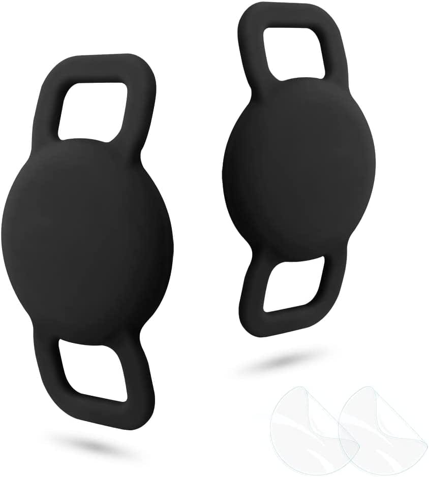 WHALEZON Airtag Cat Collar Holder, Small Air Tag Dog Collar Holder Compatible with Apple Tag, Anti-Lost Pet Tracker Cases Fit on Puppy Collars 3/8" 5/8" Electronics > GPS Accessories > GPS Cases WHALEZON A0 Black, Black  