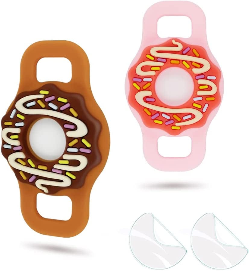 WHALEZON Airtag Cat Collar Holder, Small Air Tag Dog Collar Holder Compatible with Apple Tag, Anti-Lost Pet Tracker Cases Fit on Puppy Collars 3/8" 5/8" Electronics > GPS Accessories > GPS Cases WHALEZON Clear  