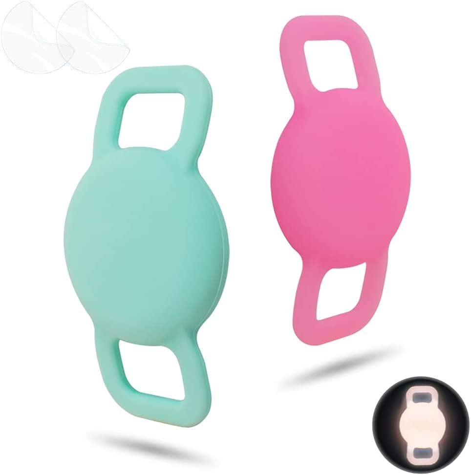 WHALEZON Airtag Cat Collar Holder, Small Air Tag Dog Collar Holder Compatible with Apple Tag, Anti-Lost Pet Tracker Cases Fit on Puppy Collars 3/8" 5/8" Electronics > GPS Accessories > GPS Cases WHALEZON A2 Mint Green, Luminous Pink  