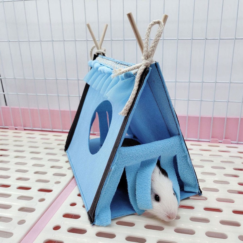 Whigetiy Small Animal Hideout Tent Cage House for Hamster Rat Mice Parrot Habitats Rat Hideaway Chew Cage Toy