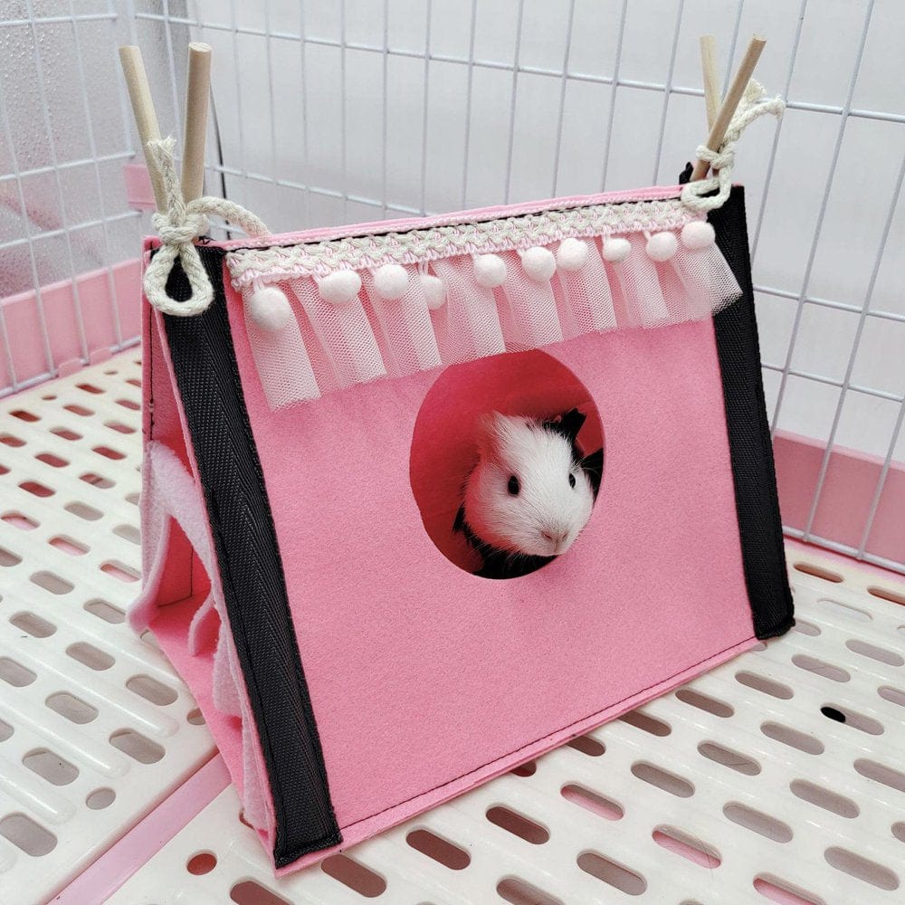 Whigetiy Small Animal Hideout Tent Cage House for Hamster Rat Mice Parrot Habitats Rat Hideaway Chew Cage Toy