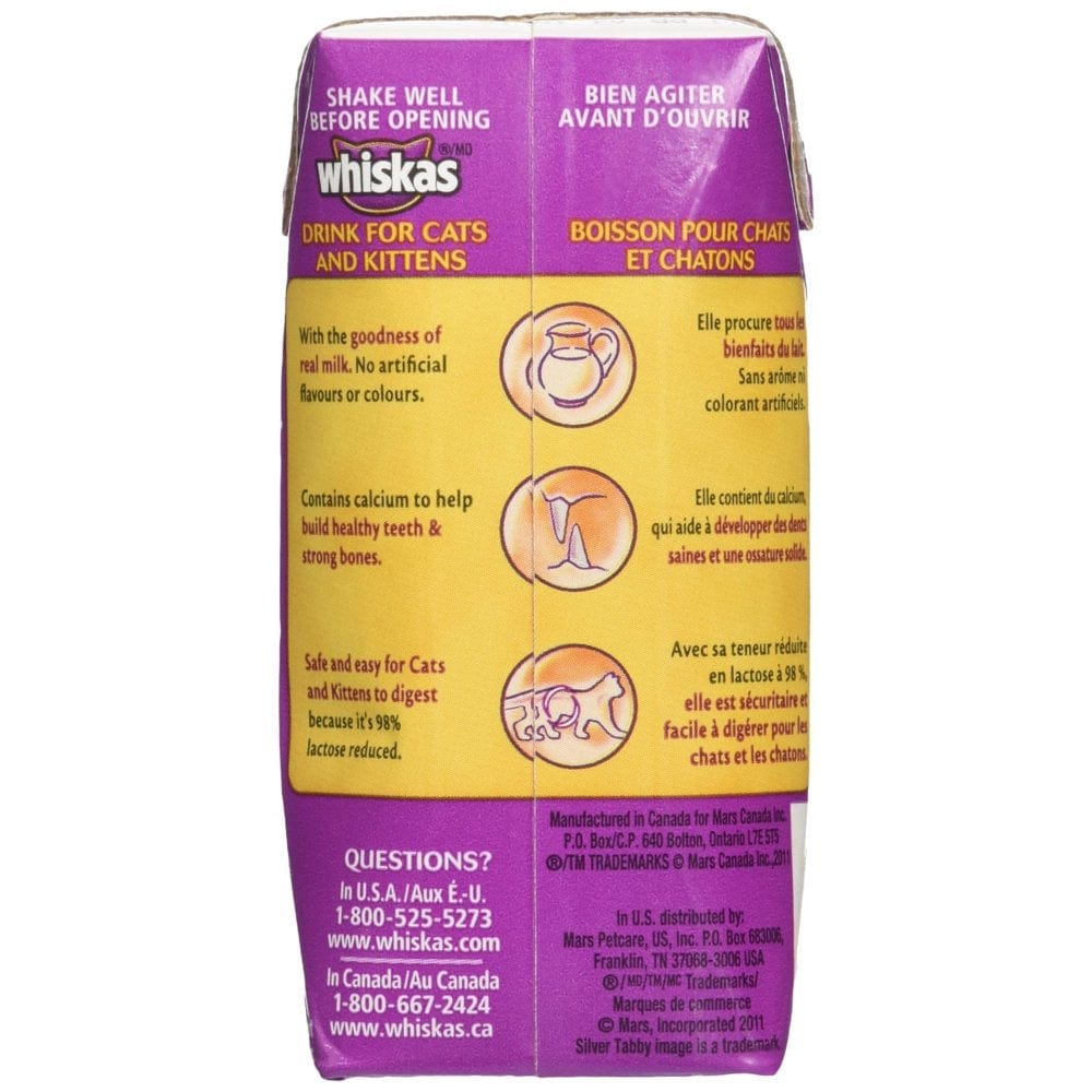 WHISKAS CATMILK plus Drink for Cats and Kittens, 6.75 Oz. Carton, (24 Pack) Animals & Pet Supplies > Pet Supplies > Cat Supplies > Cat Treats Mars Petcare   