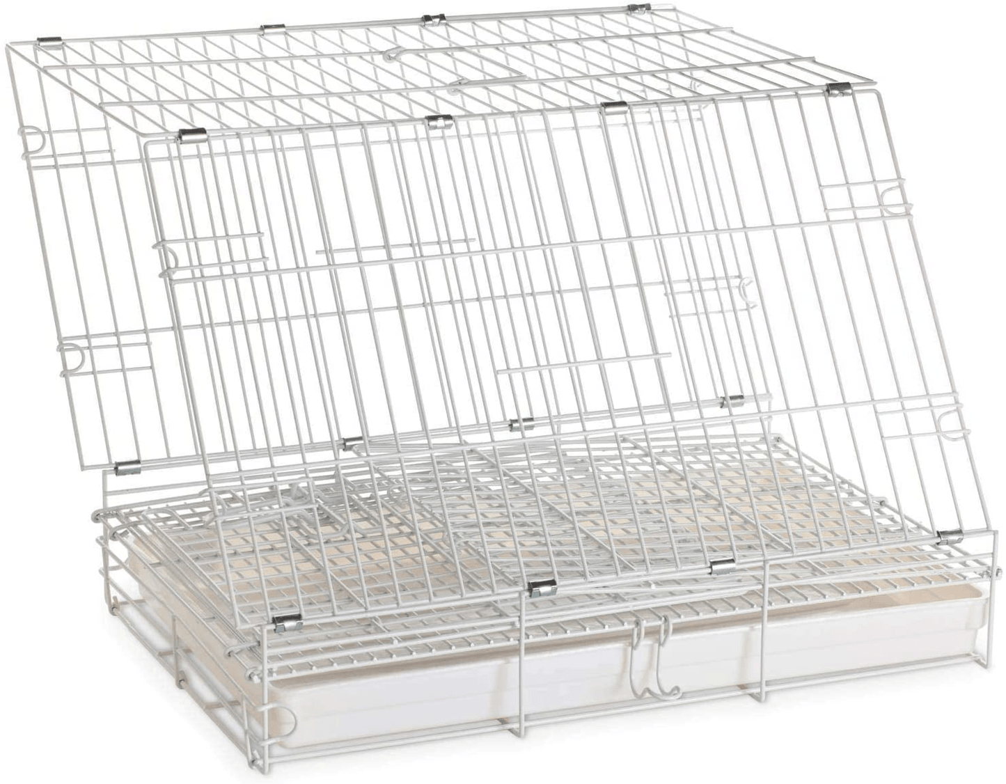 White Durable Metal Foldable Travel Vet Carrier Perch Stand Cage for Bird Parrot Animals & Pet Supplies > Pet Supplies > Bird Supplies > Bird Cages & Stands Mcage   