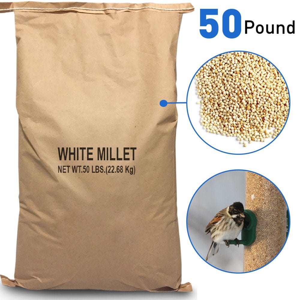 White Millet Wild Bird Food – 50 Lbs Animals & Pet Supplies > Pet Supplies > Bird Supplies > Bird Food EasyGoProducts   