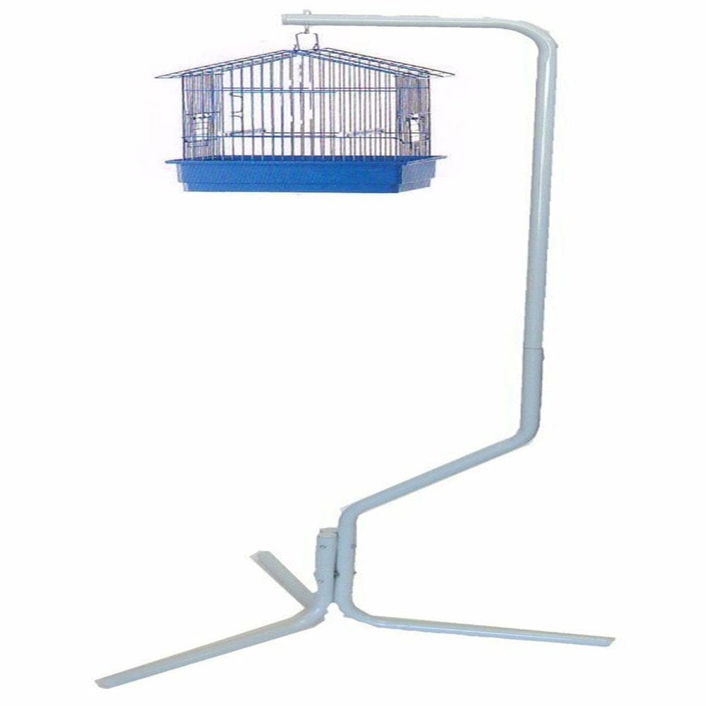 White Sturdy Tubular Steel Hanging Bird Cage 3 Leg Support Base Stand with Metal Hook Animals & Pet Supplies > Pet Supplies > Bird Supplies > Bird Cages & Stands Mcage   