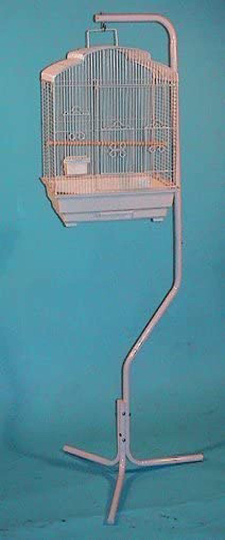 White Sturdy Tubular Steel Hanging Bird Cage 3 Leg Support Base Stand – KOL  PET