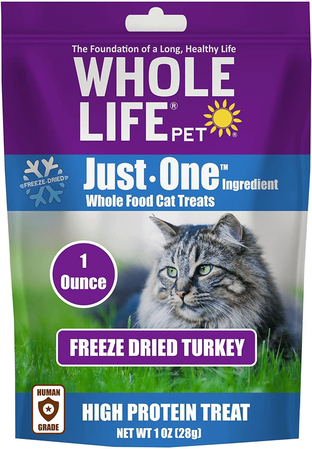 Whole Life Pet Products Just One Turkey Cat Treats Animals & Pet Supplies > Pet Supplies > Cat Supplies > Cat Treats Whole Life Pet Products blue/purple 1 Ounce (Pack of 1) 