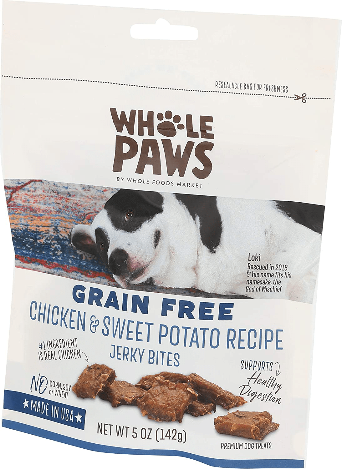 Whole Paws Grain Free Chicken & Sweet Potato Recipe Dog Jerky Bites, 5 Oz Animals & Pet Supplies > Pet Supplies > Dog Supplies > Dog Treats Whole Paws   