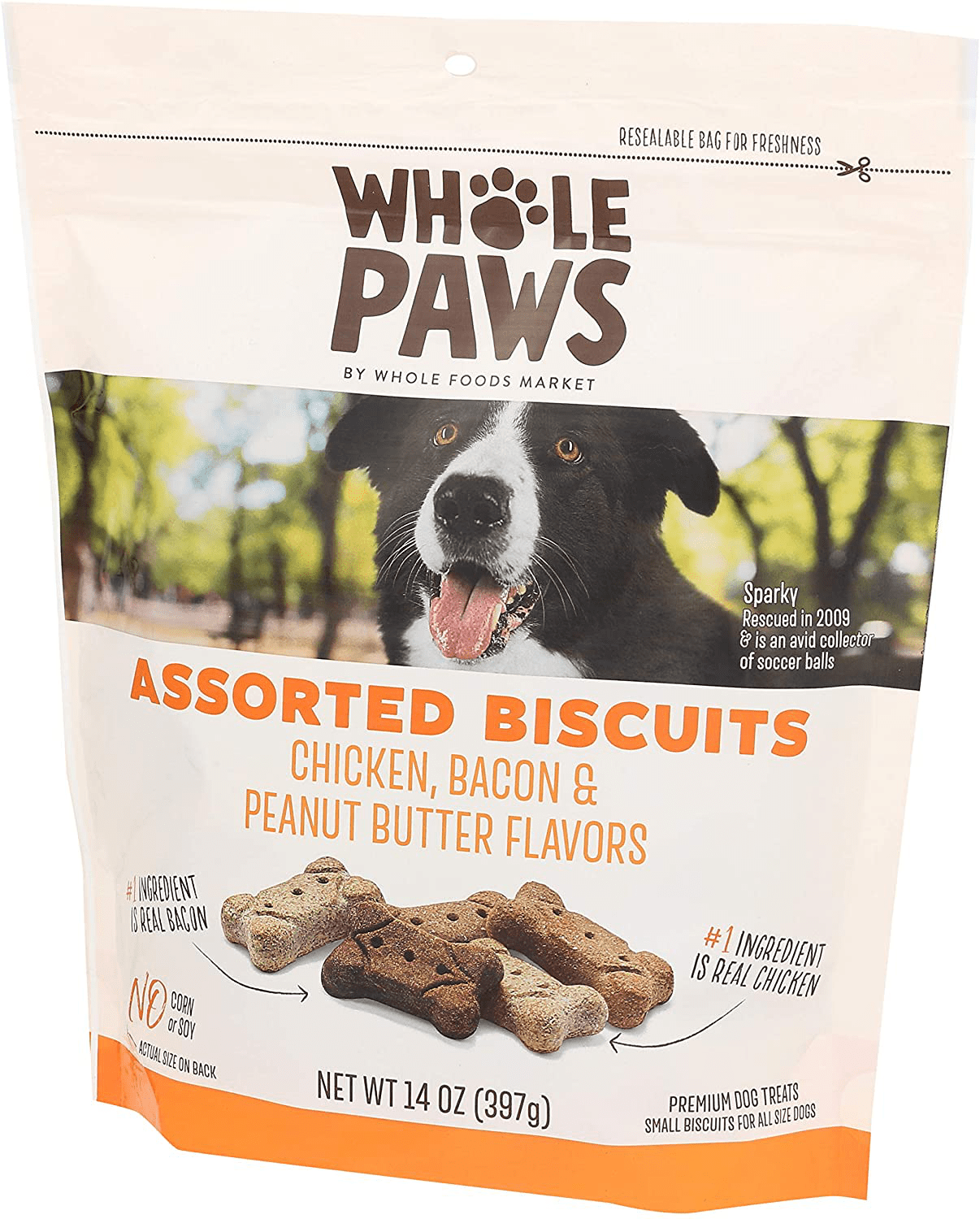 Whole Paws Peanut Butter, Bacon & Chicken Assorted Dog Biscuits, 14 OZ Animals & Pet Supplies > Pet Supplies > Dog Supplies > Dog Treats WHOLE PAWS   