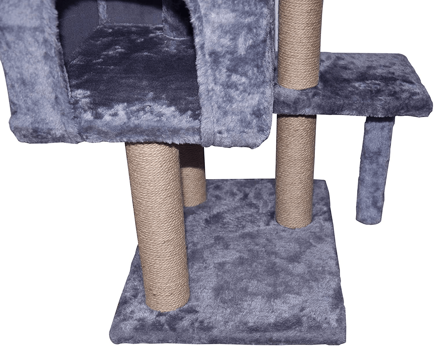 WIKI 002G Cat Tree Has Scratching Toy with a Ball Activity Centre Cat Tower Furniture Jute-Covered Scratching Posts Grey Animals & Pet Supplies > Pet Supplies > Cat Supplies > Cat Furniture WIKI   