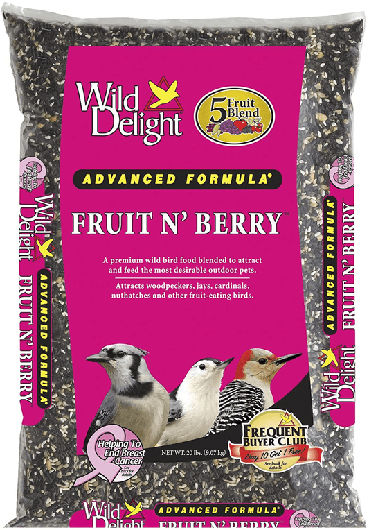 Wild Delight 365200 Fruit N' Berry Bird Food, 20 Lb - Beige Animals & Pet Supplies > Pet Supplies > Bird Supplies > Bird Food Arett Sales - LG Advanced Formula 20 lb 