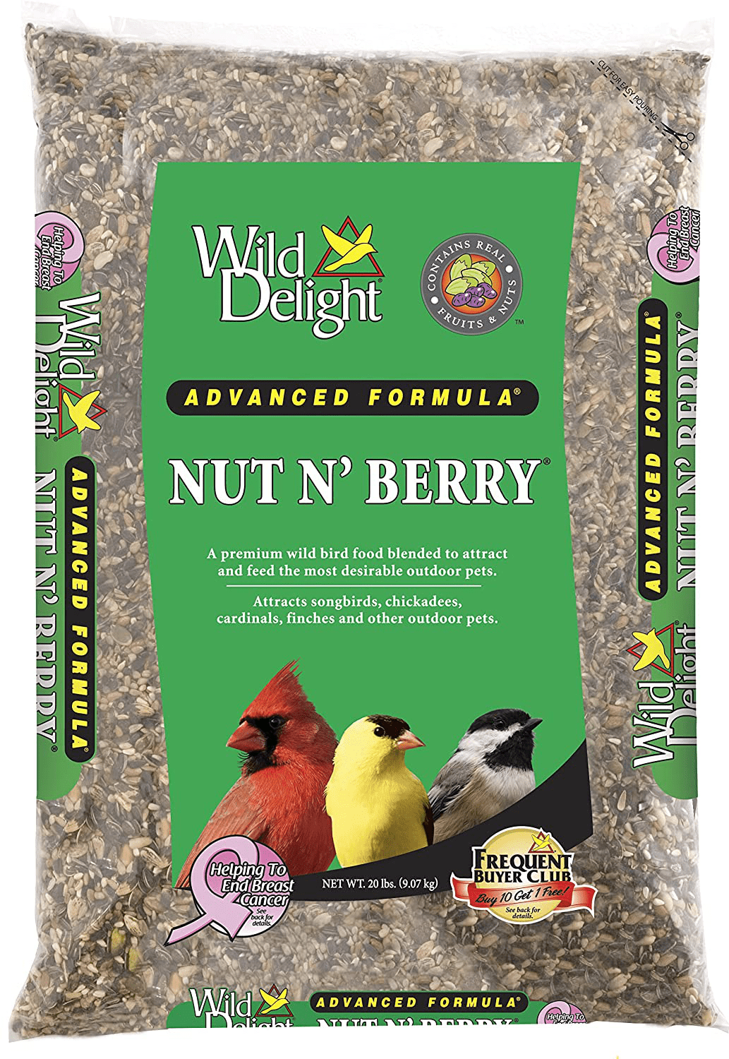 Wild Delight 366200 20-Pound Nut N-Berry Birdfood, 20 Lb Animals & Pet Supplies > Pet Supplies > Bird Supplies > Bird Food Wild Delight Birdfood Standard Packaging 20 lb