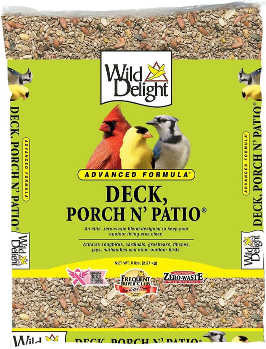 Wild Delight Advanced Formula Deck, Porch N’ Patio Bird Seed - 20Lb Bag Animals & Pet Supplies > Pet Supplies > Bird Supplies > Bird Food D & D Commodities Ltd 20 lbs  
