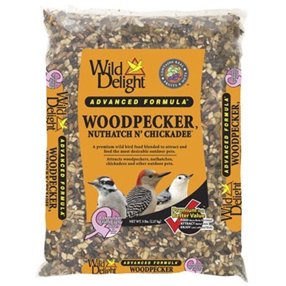 Wild Delight Woodpecker Nuthatch & Chickadee Bird Seed, 5 Lb Animals & Pet Supplies > Pet Supplies > Bird Supplies > Bird Food D & D Commodities Ltd   