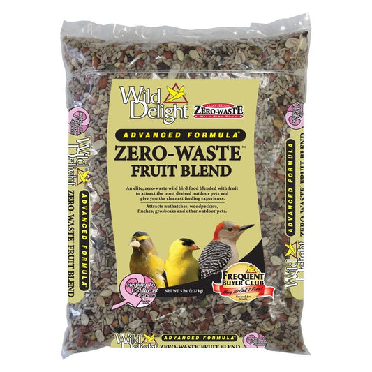 Wild Delight Zero-Waste Fruit Blend Bird Food, 5 Lbs Animals & Pet Supplies > Pet Supplies > Bird Supplies > Bird Food D & D Commodities Ltd   