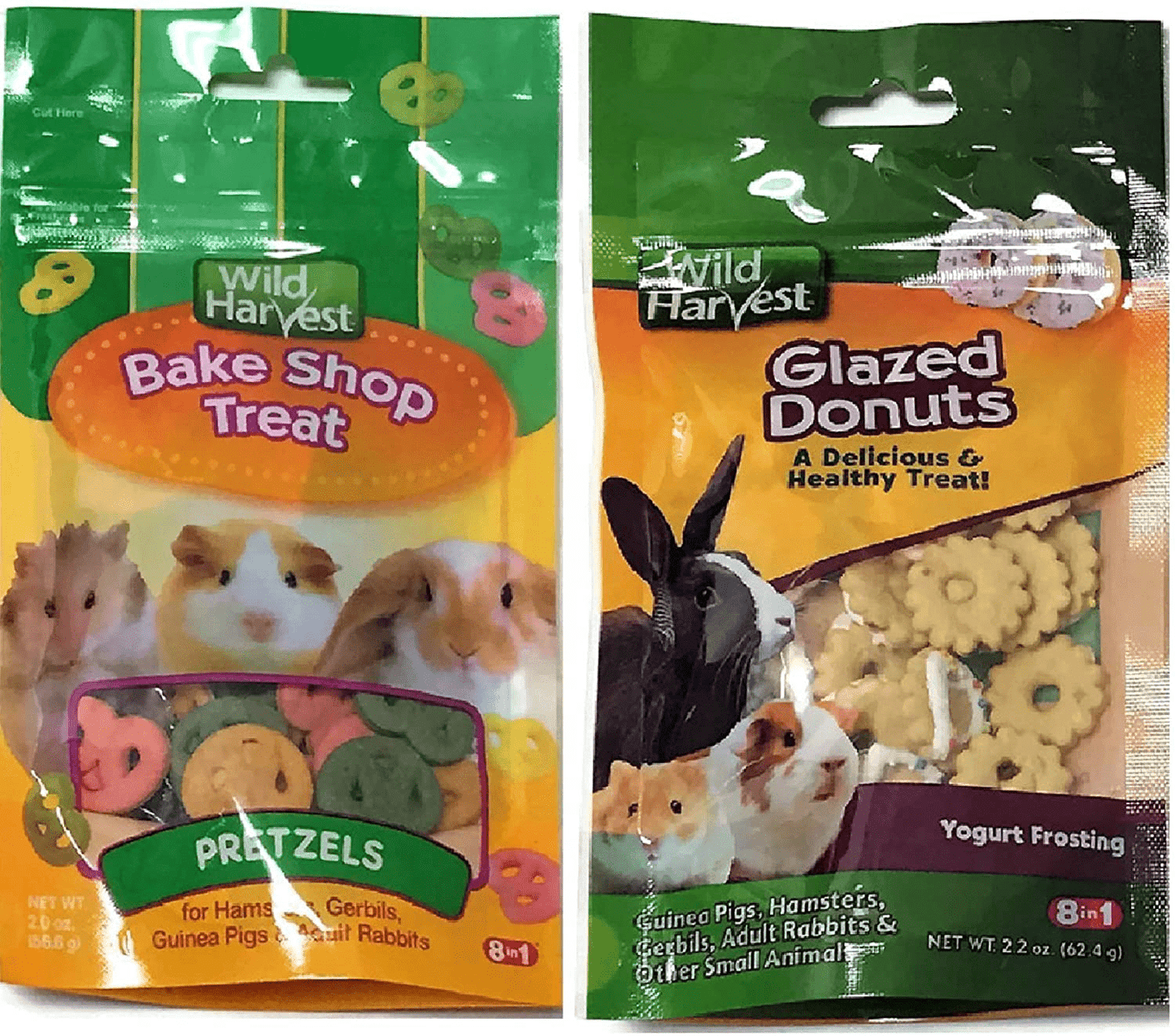 Wild Harvest 2-Variety Flavor Packs, 2.2 Oz Glazed Donuts with Yogurt Frosting and 2.0 Oz Pretzels Small Animal Treats Animals & Pet Supplies > Pet Supplies > Small Animal Supplies > Small Animal Treats Wild Harvest   