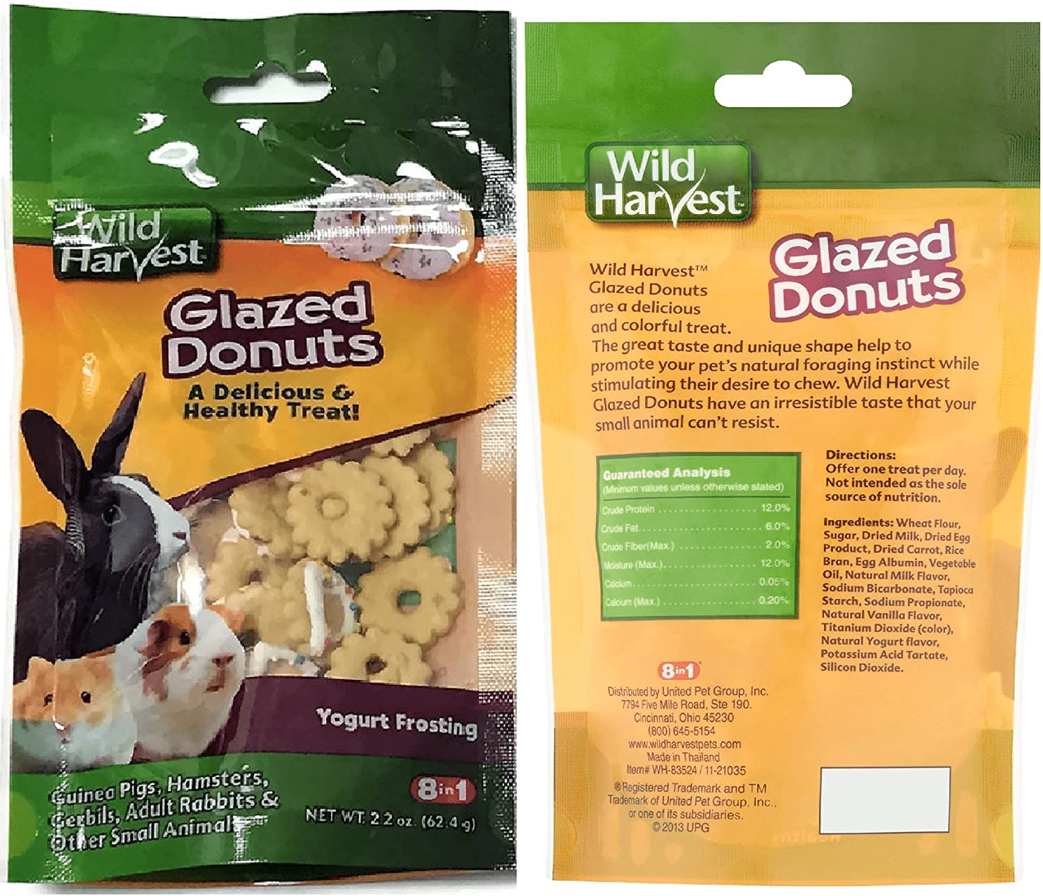 Wild Harvest 2-Variety Flavor Packs, 2.2 Oz Glazed Donuts with Yogurt Frosting and 2.0 Oz Pretzels Small Animal Treats Animals & Pet Supplies > Pet Supplies > Small Animal Supplies > Small Animal Treats Wild Harvest   