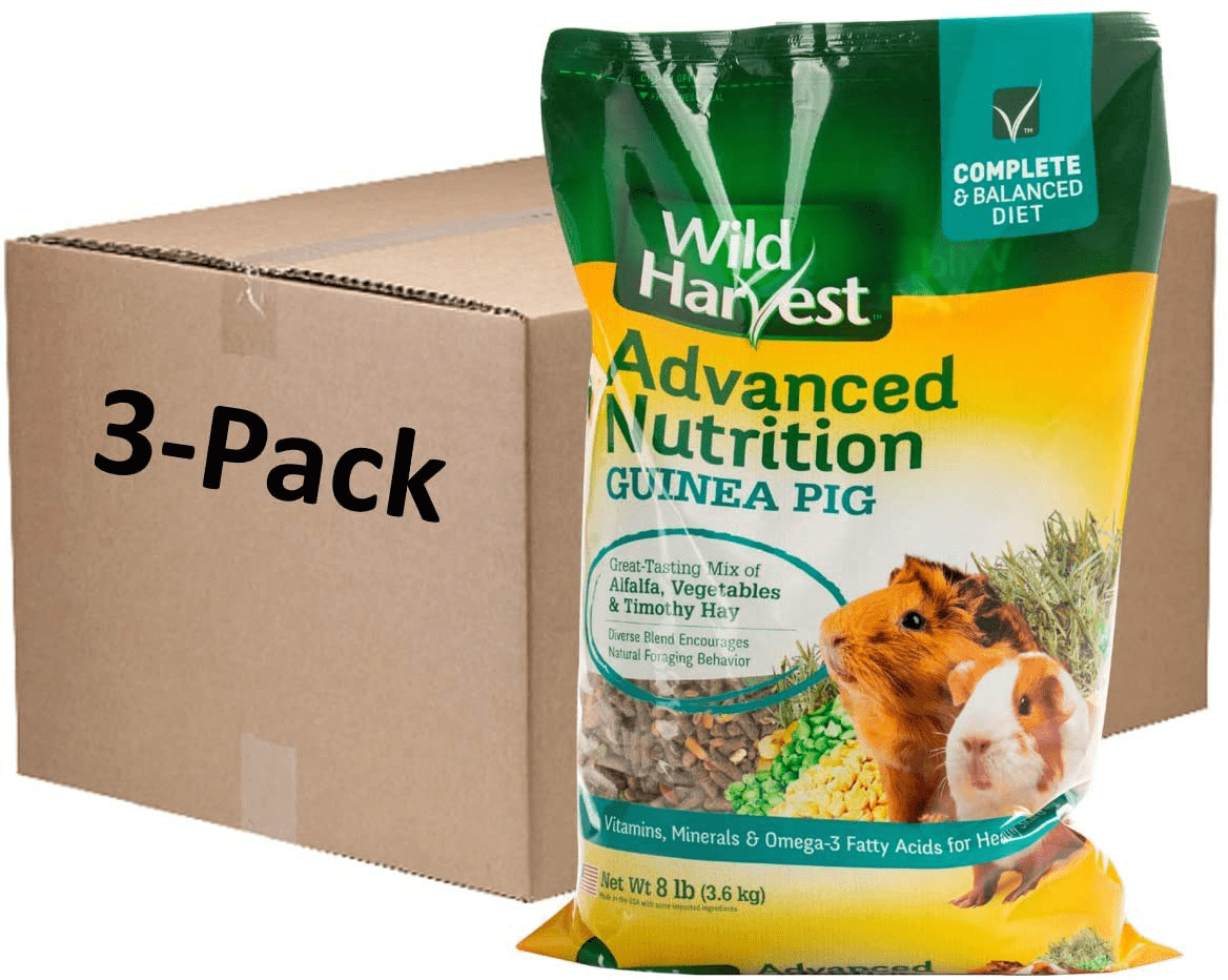 Wild Harvest Advanced Nutrition Guinea Pig 8 Pounds, Complete and Balanced Diet, Pack of 3 (G19708) Animals & Pet Supplies > Pet Supplies > Small Animal Supplies > Small Animal Food Wild Harvest   