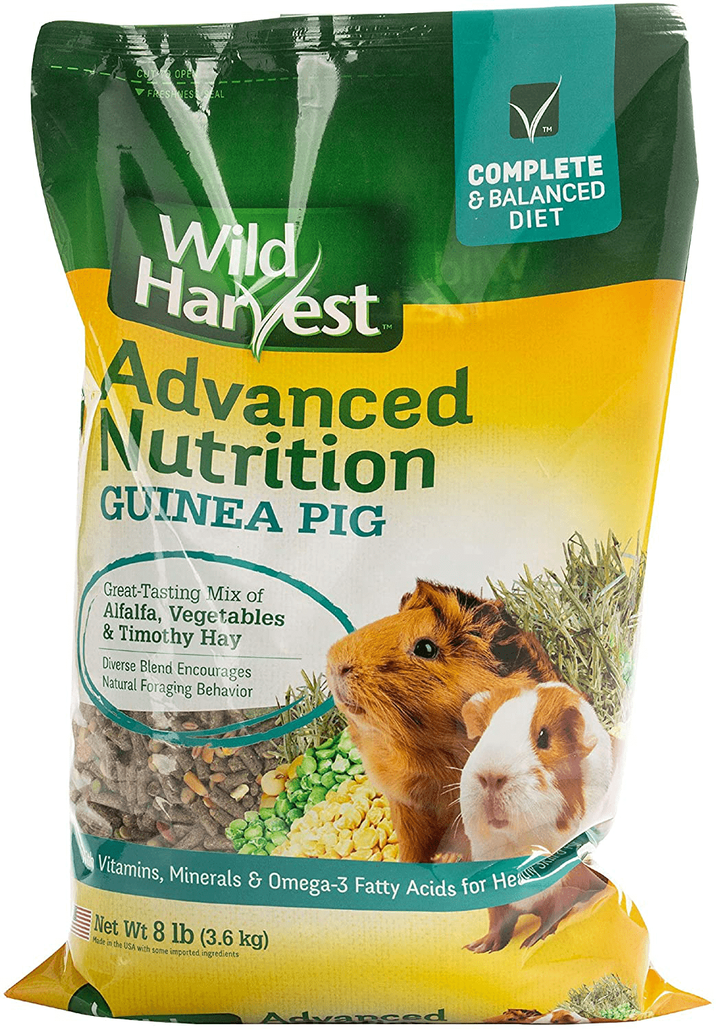 Wild Harvest Advanced Nutrition Guinea Pig 8 Pounds, Complete and Balanced Diet, Pack of 3 (G19708) Animals & Pet Supplies > Pet Supplies > Small Animal Supplies > Small Animal Food Wild Harvest   