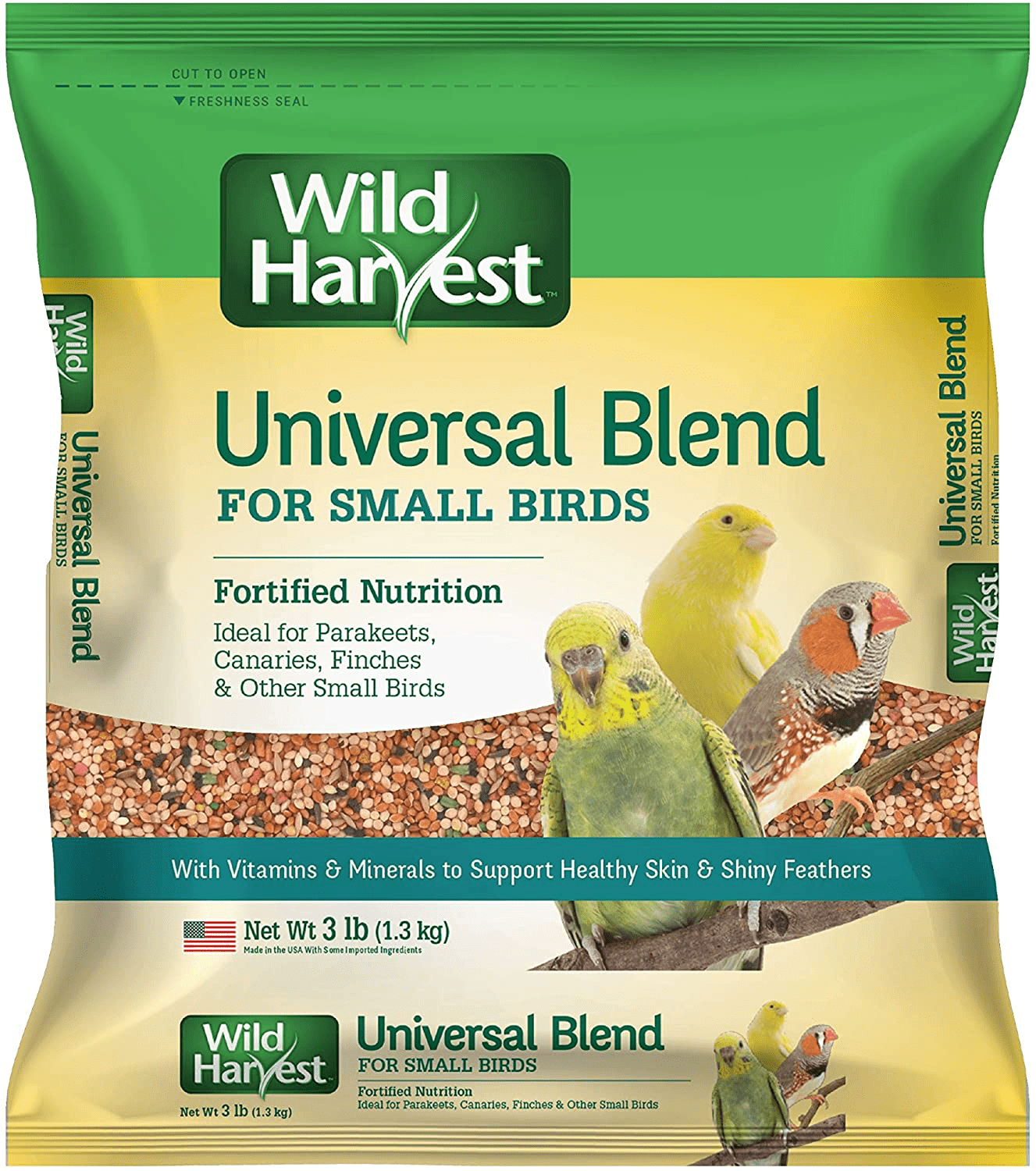 Wild Harvest Bird Seed Collection: Daily Blends and Advanced Nutrition for Parakeet, Canaries, Finches, Cockatiel, Parrots and More. Animals & Pet Supplies > Pet Supplies > Bird Supplies > Bird Food Spectrum Brands Pet LLC Small Birds 3 Pound (Pack of 1) 
