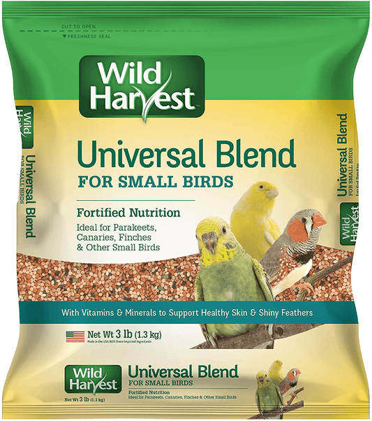 Wild Harvest Bird Seed Collection: Daily Blends and Advanced Nutrition for Parakeet, Canaries, Finches, Cockatiel, Parrots and More. Animals & Pet Supplies > Pet Supplies > Bird Supplies > Bird Treats Wild Harvest Small Birds 3 Pound (Pack of 1) 