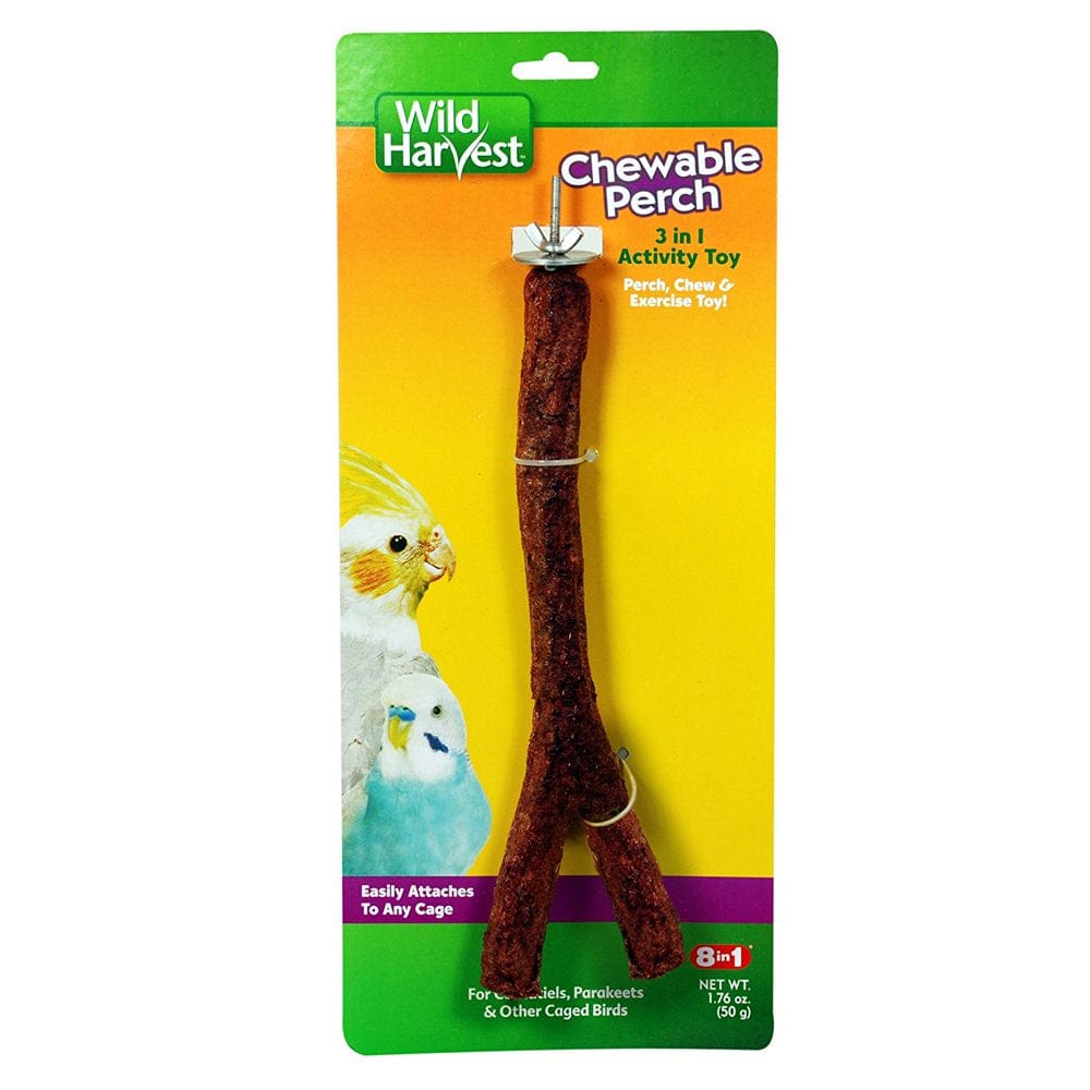 Wild Harvest Chewable Perch for Cockatiels, Parakeets and Other Caged Birds