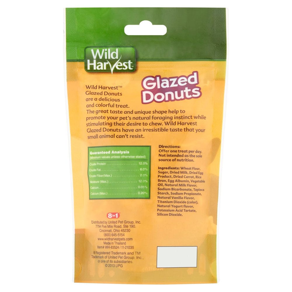 Wild Harvest Glazed Donut Treats for Small Animals, 2.2 Oz Animals & Pet Supplies > Pet Supplies > Small Animal Supplies > Small Animal Treats Spectrum Brands   