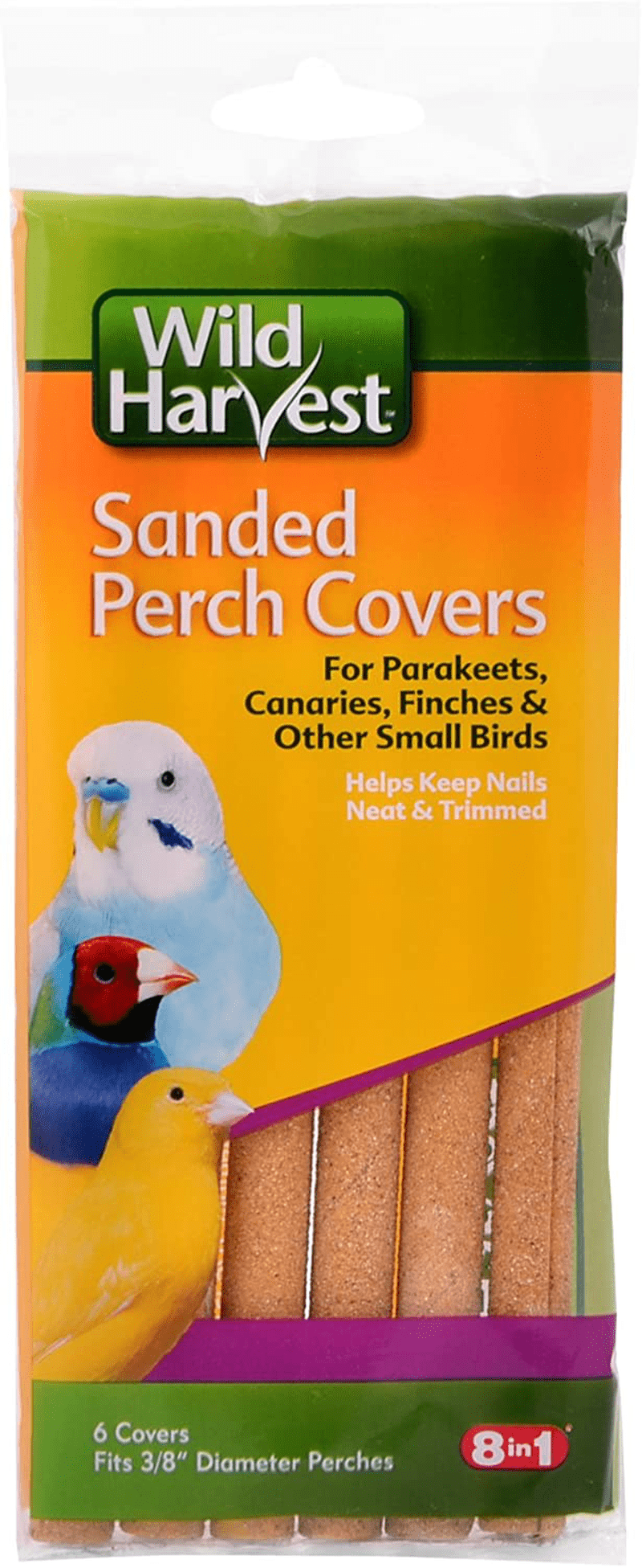 Wild Harvest P-84141 Sanded Perch Covers for Small Birds, 6-Count Animals & Pet Supplies > Pet Supplies > Bird Supplies > Bird Cage Accessories Wild Harvest   