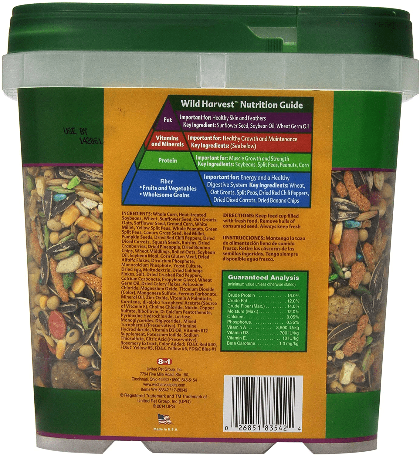 Wild Harvest WH-83542 Wild Harvest Advanced Nutrition Diet for Parrots, 4-Pound Animals & Pet Supplies > Pet Supplies > Bird Supplies > Bird Food Wild Harvest   