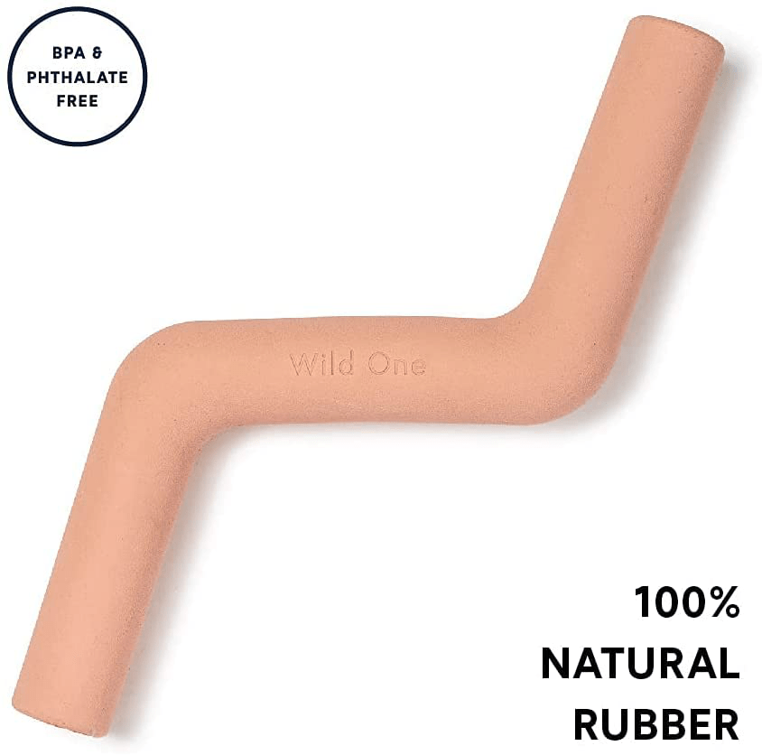 Wild One, Bolt Bite Dog Toy, Blush, 100% Natural Rubber, Fun to Chew, Chew Toy, Treat Dispensing, Long Lasting, Durable for Large Breeds Animals & Pet Supplies > Pet Supplies > Dog Supplies > Dog Toys Wild One   