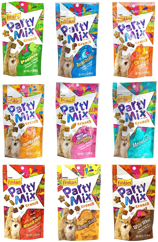 Wild West, Morning Munch, Mixed Grill, Picnic, Beachside, Cheezy Animals & Pet Supplies > Pet Supplies > Cat Supplies > Cat Treats Friskies Party Mix Crunch   