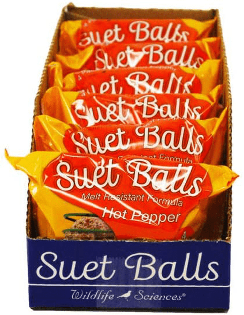 Wildlife Sciences Melt Resistant Suet Balls 24 Pack, 6 Wrapped Packs of 4 Suet Balls for Wild Birds Animals & Pet Supplies > Pet Supplies > Bird Supplies > Bird Treats Wildlife Sciences Hot Pepper Blend  