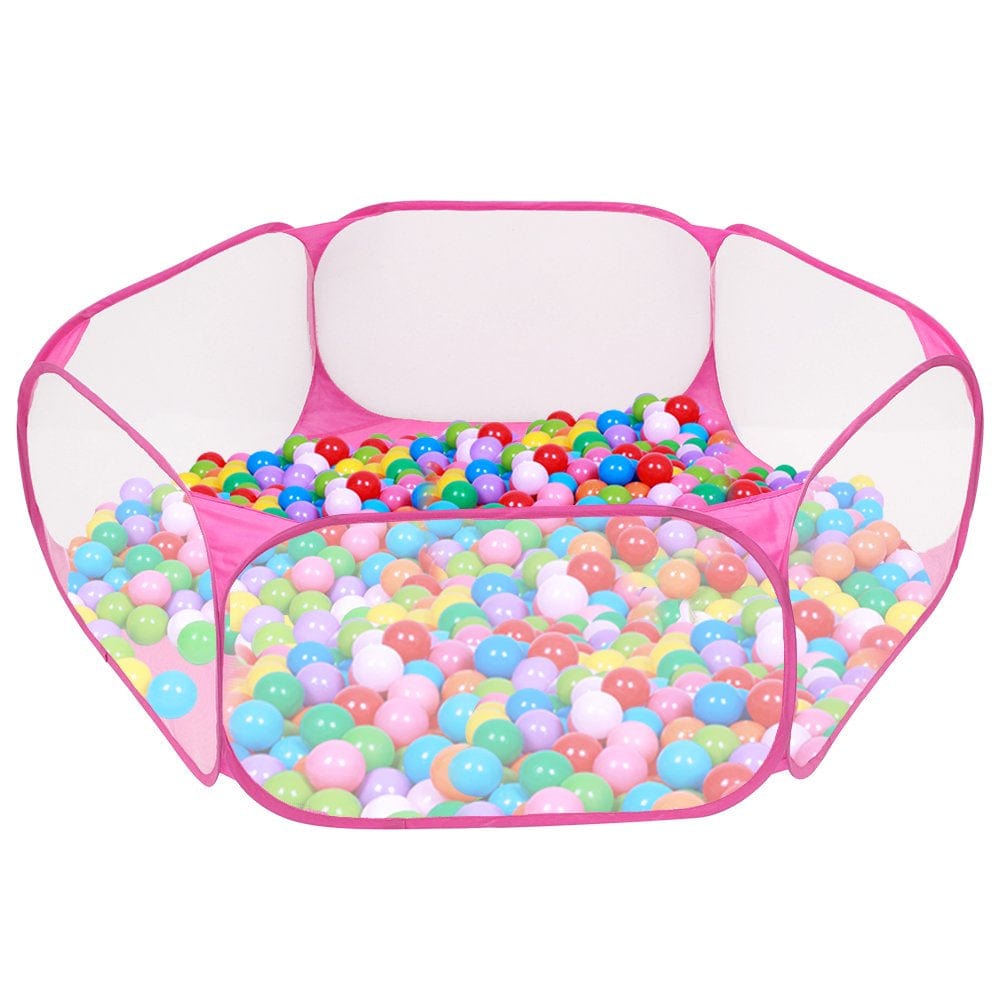 Willkey Pet Play Portable O Indoor/Outdoor Small Animal Cage Tent Fence for Children Hamster Chinchillas and Guinea-Pigs Animals & Pet Supplies > Pet Supplies > Small Animal Supplies > Small Animal Food willkey 1 Set Pink 