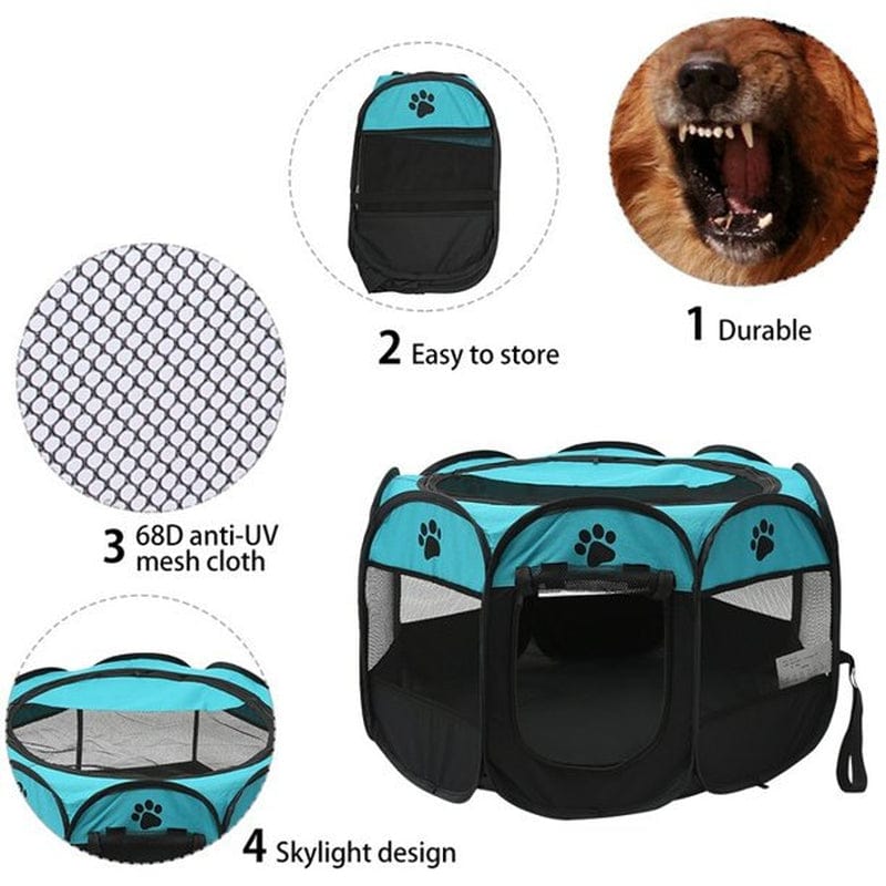 Willkey Portable Puppy Pet Tent Play Pen Fence Cage for Dog Cats Pigs Folding Run Kennel Animals & Pet Supplies > Pet Supplies > Dog Supplies > Dog Kennels & Runs willkey   