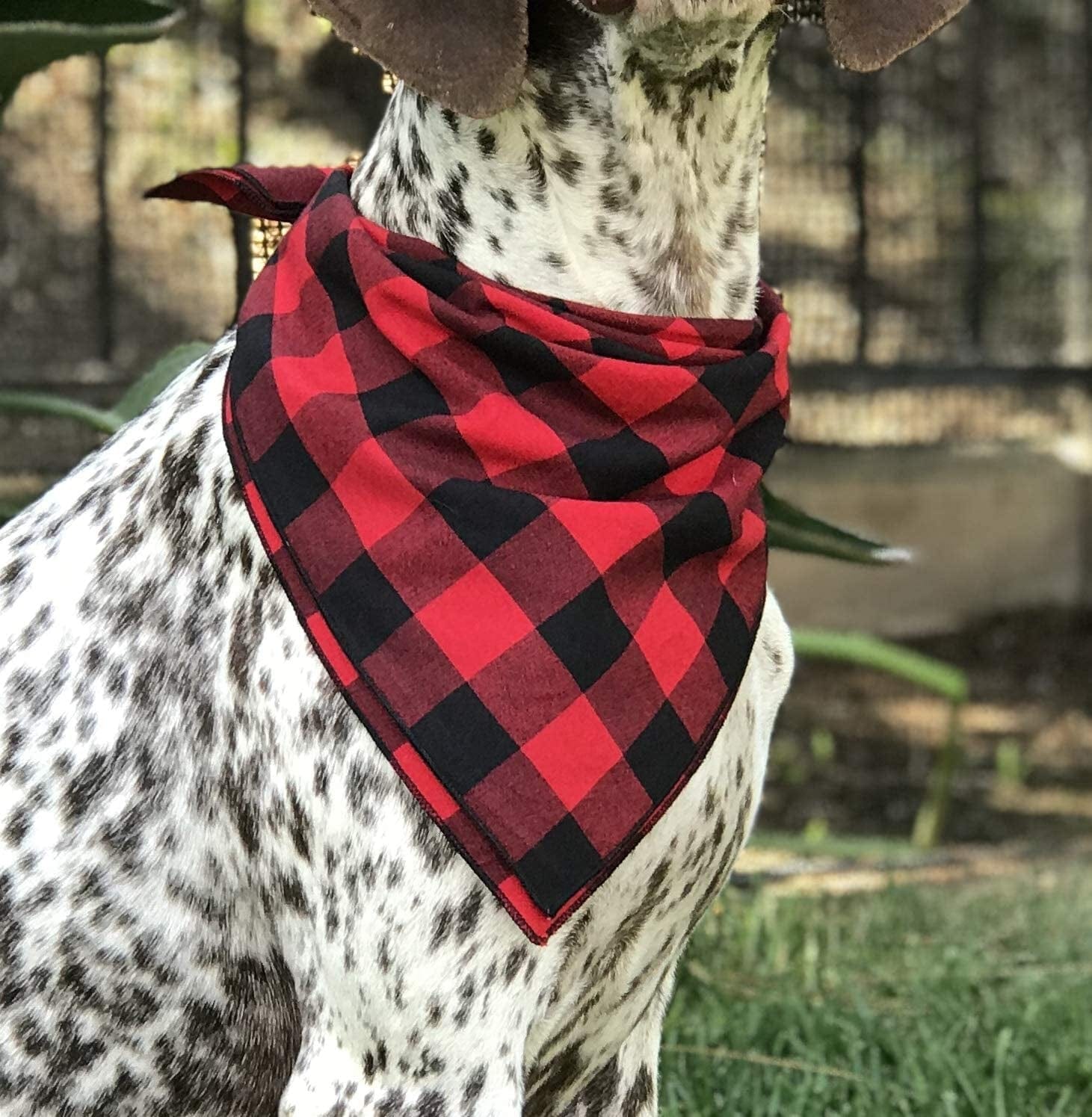 Willowear Dog Bandanas Red Buffalo Plaid Large Animals & Pet Supplies > Pet Supplies > Dog Supplies > Dog Apparel Willowear   