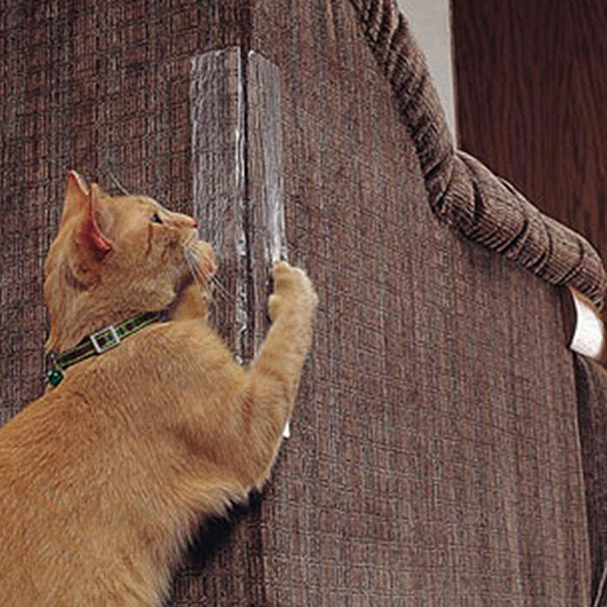 Willstar anti Cat Scratch Furniture Protector 2Pcs Self-Adhesive Cat Scratch Deterrent Tape Thick Flexible Cat Scratching Pad
