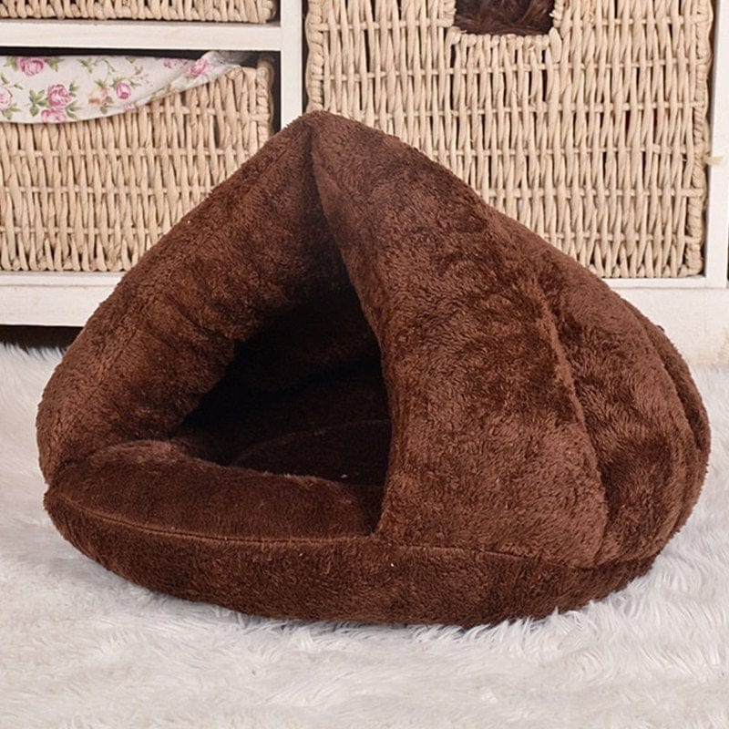 Willstar Pet Cat Dog Nest Bed Puppy Soft Warm Cave House Winter Sleeping Bag Mat Pad-Gray