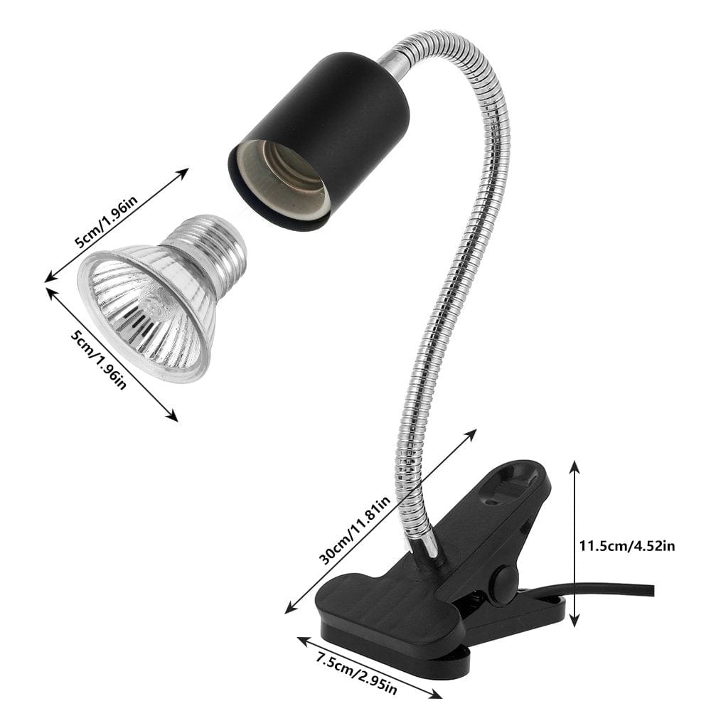 Willstar Reptile Heat Lamp with Dimmable Switch,Adjustable Basking Spot Heat Lamp for Animal Enclosures Aquariums 360°Rotatable Arm Heavy-Duty Clamp Suitable for Reptiles, Fish, Insects and Amphibians Animals & Pet Supplies > Pet Supplies > Reptile & Amphibian Supplies > Reptile & Amphibian Food 770726202   
