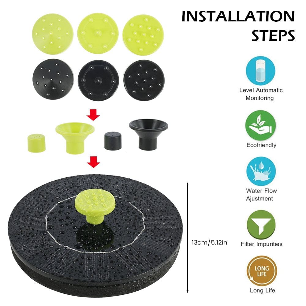 Willstar Solar Fountain, Bird Bath Fountain, Solar Panel Pump, Floating Pump, Pool Fountain with 8 Nozzles 2 Plastic Tubings for Bird Bath, Pond, Pool, Fish Tank, Aquarium and Garden Animals & Pet Supplies > Pet Supplies > Fish Supplies > Aquarium & Pond Tubing 724339165   