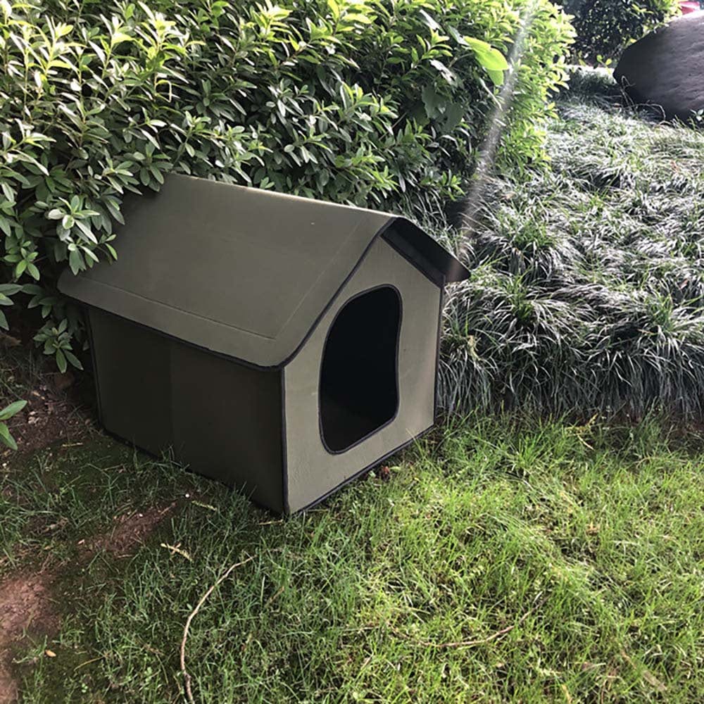 Winbang Waterproof Pet House Outdoor Dog Cat House Composite EVA Rainproof Outdoor Pet Ten Pet Supplies Green 38*35*38Cm/15*14*15In Animals & Pet Supplies > Pet Supplies > Dog Supplies > Dog Houses Winbang   