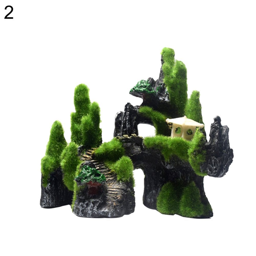 Windfall Aquarium Artificial Rockery Moss Rock Resin Stone Fish Tank Hiding Cave Decor Animals & Pet Supplies > Pet Supplies > Fish Supplies > Aquarium Decor windfall   