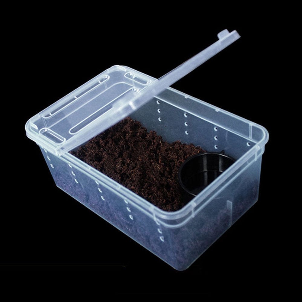 Windfall Hypeety Reptile Box for Snake Turtle Breeding Box Case Feeding Hatching Container Transparent Plastic Amphibian Insect Reptile Breeding Box Transport Feeding Case Animals & Pet Supplies > Pet Supplies > Reptile & Amphibian Supplies > Reptile & Amphibian Food windfall   