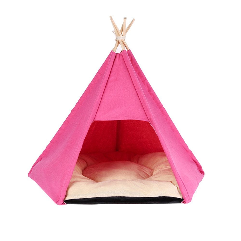 Windfall Pet Teepee with Cushion, Cat Tent, Dog(Puppy)/Cat House with Bed, Pet Tent Bed Indoor Outdoor Animals & Pet Supplies > Pet Supplies > Dog Supplies > Dog Houses windfall   