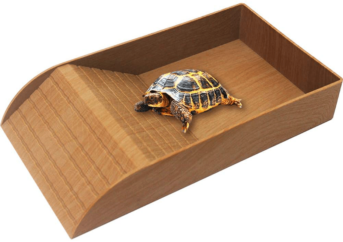 WINGOFFLY Large Reptile Feeding Dish with Ramp and Basking Platform Plastic Turtle Food and Water Bowl Also Fit for Bath Aquarium Habitat for Lizards Amphibians Animals & Pet Supplies > Pet Supplies > Reptile & Amphibian Supplies > Reptile & Amphibian Habitat Accessories WINGOFFLY Emulational Rock  