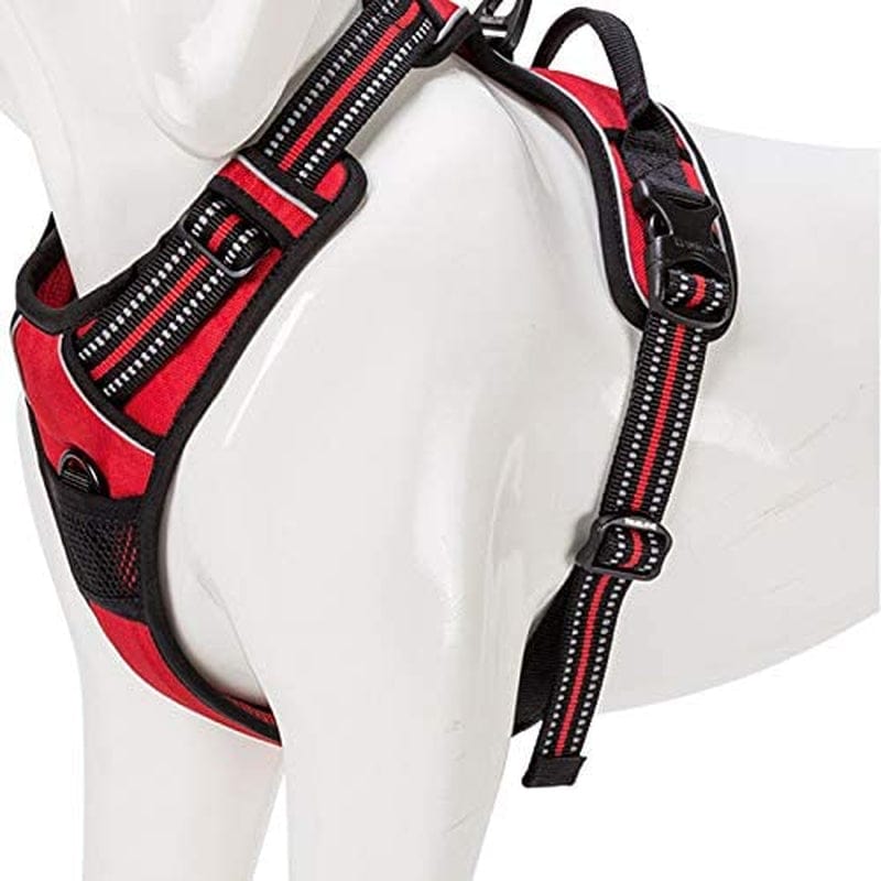 WINHYEPET True Love Dog Harness, No-Pull Reflective Pet Harness with 2 Leash Clips Adjustable Soft Padded Dog Vest with Easy Control Handle for Small Medium Large Dogs Tlh5651(Blue,L) Animals & Pet Supplies > Pet Supplies > Dog Supplies > Dog Apparel Winhyepet Red S 