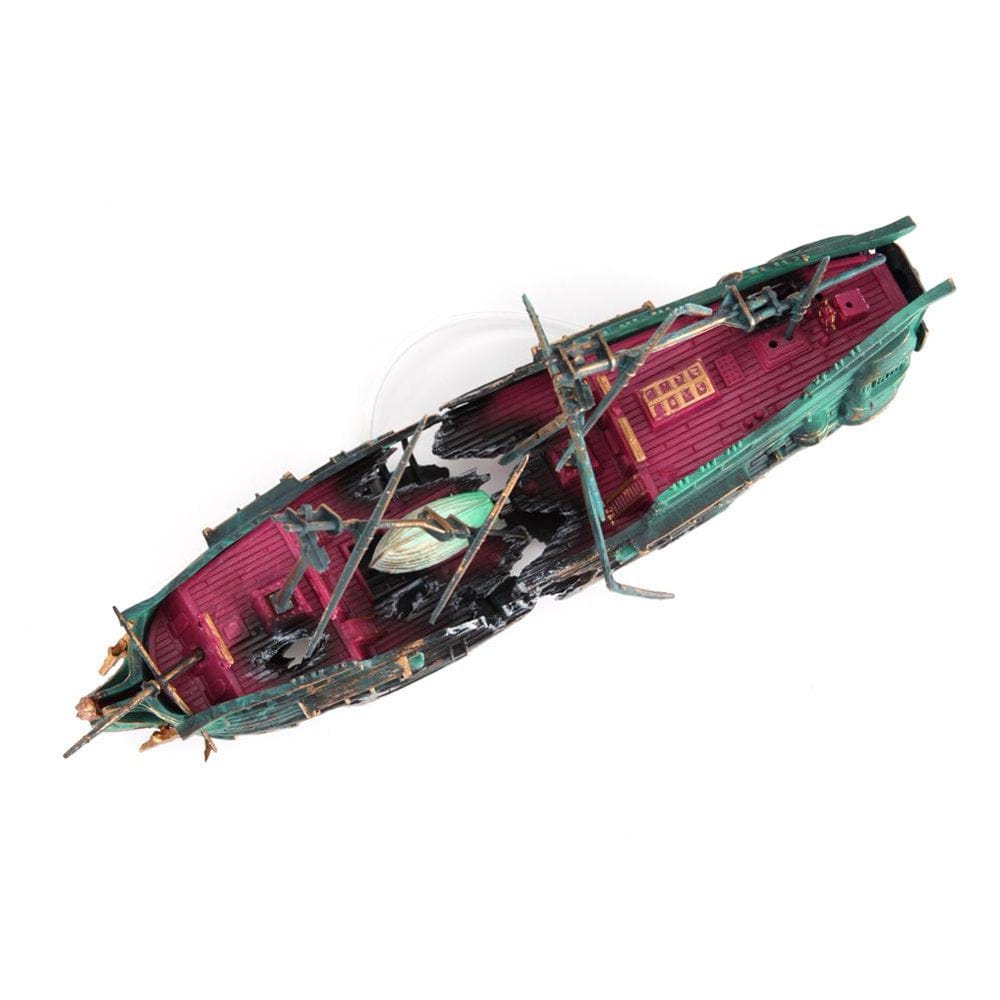 Winnereco Aquarium Ornament Ship Air Split Shipwreck Fish Tank Decor Sunk Wreck Boat Animals & Pet Supplies > Pet Supplies > Fish Supplies > Aquarium Decor Winnereco   